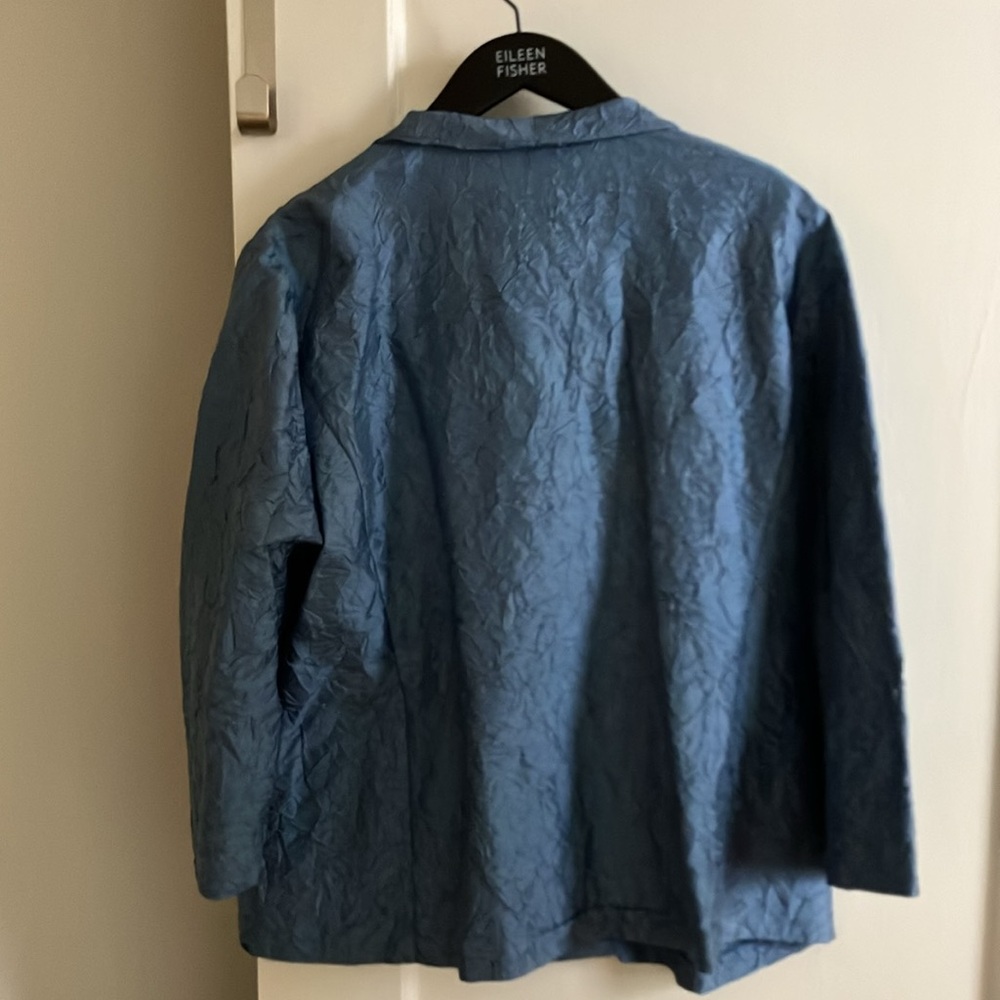 Gorgeous Vintage Eileen Fisher Crinkled Silk Top size XL - Picture 3 of 10